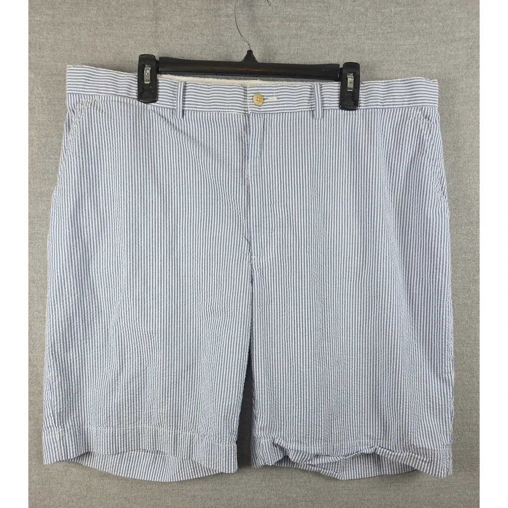 Polo Ralph Lauren Shorts 40 Blue White Seersucker Golf Classic Old Money Preppy‎